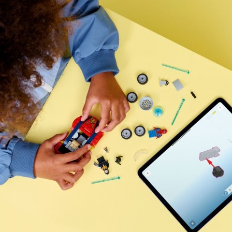 Klocki Super Heroes 76336 Spider-Man w samochodzie kontra zvenomowany Wolverine LEGO