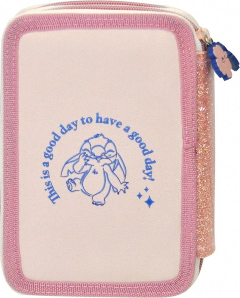 Piórnik dwukomorowy Stitch z wyposażeniem Kids Euroswan