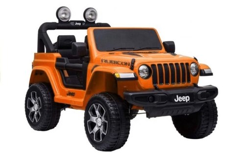 Auto na Akumulator Jeep Rubicon Światła LED MP3 Pilot 4x4 Pomarańczowy
