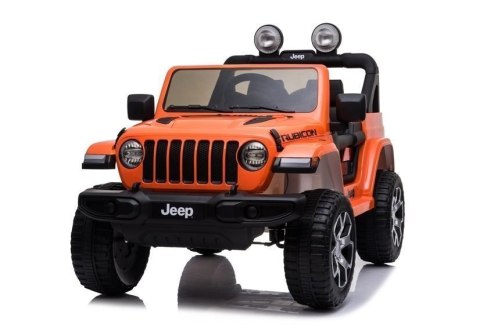 Auto na Akumulator Jeep Rubicon Światła LED MP3 Pilot 4x4 Pomarańczowy
