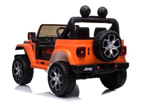 Auto na Akumulator Jeep Rubicon Światła LED MP3 Pilot 4x4 Pomarańczowy