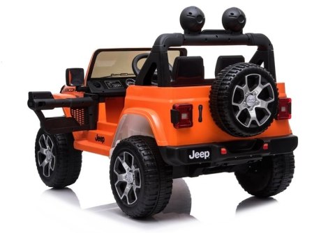 Auto na Akumulator Jeep Rubicon Światła LED MP3 Pilot 4x4 Pomarańczowy
