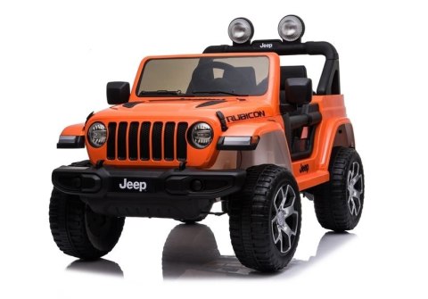Auto na Akumulator Jeep Rubicon Światła LED MP3 Pilot 4x4 Pomarańczowy