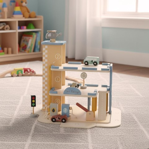 Garaż drewniany parking samochodowy piętrowy stacja benzynowa Kik Sp. z o. o. Sp. k.