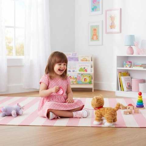 Kotek interaktywny na smyczy miauczy chodzi rusza ogonem beżowy Kik Sp. z o. o. Sp. k.