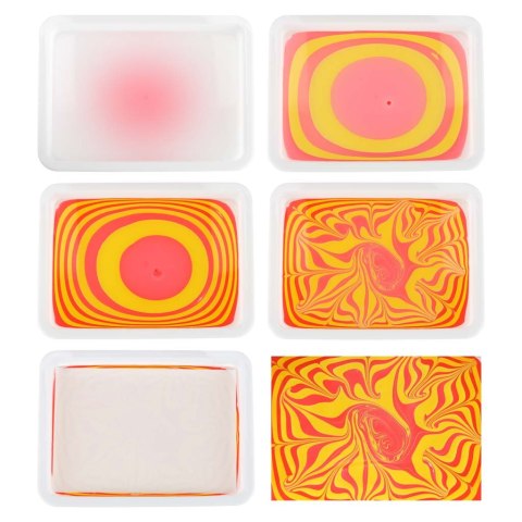 Malowanie na wodzie ebru zestaw kreatywny artystyczny akcesoria 12 kolorów Kik Sp. z o. o. Sp. k.