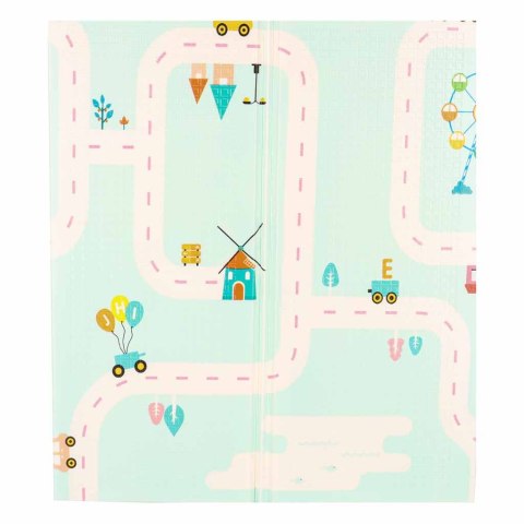 Mata edukacyjna piankowa dwustronna składana pandy ulica 180 x 200cm Kik Sp. z o. o. Sp. k.