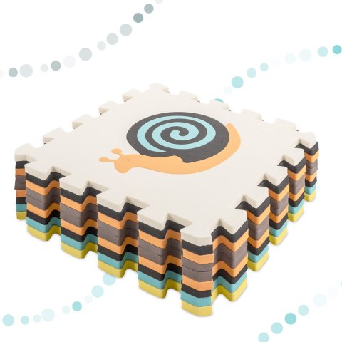 Mata edukacyjna piankowa puzzle zwierzątka kolorowa 85 x 85 cm 9 elementów Kik Sp. z o. o. Sp. k.