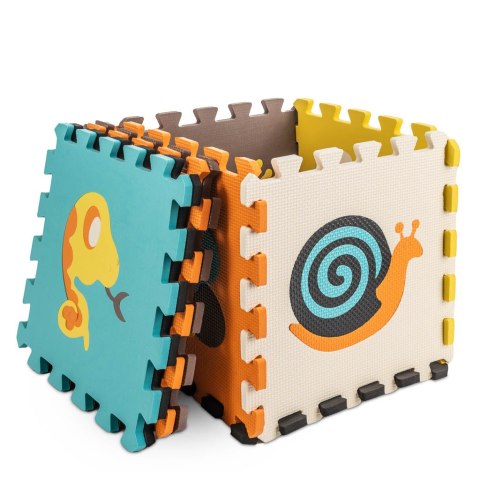 Mata edukacyjna piankowa puzzle zwierzątka kolorowa 85 x 85 cm 9 elementów Kik Sp. z o. o. Sp. k.