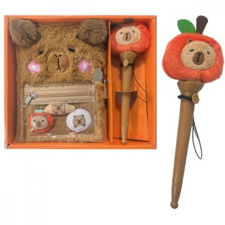 Pamiętnik pluszowy kapibara z długopisem Stnux