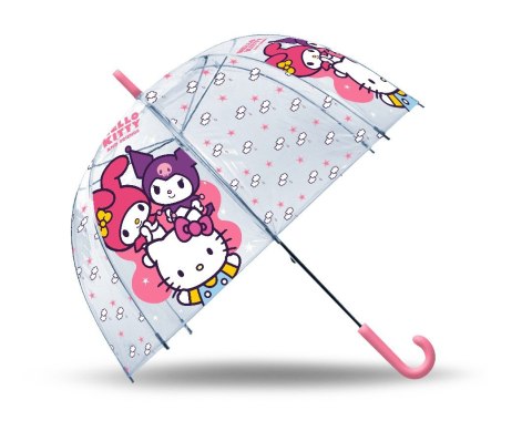 Parasolka przezroczysta manualna Hello Kitty Kids Euroswan
