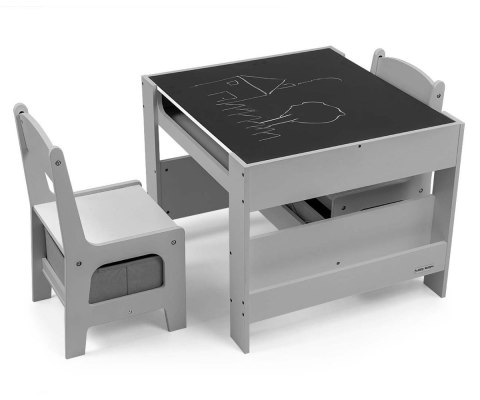 Zestaw Stolik i dwa krzesła Sven szary Milly Mally