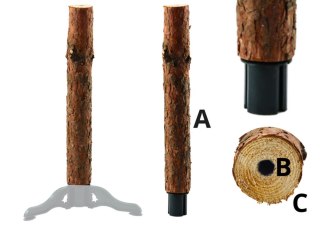 Stojak Pieniek Drewniany Na Cztery Nóżki Do Choinki Na Pniu LEAN