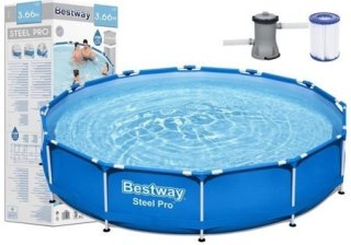Basen ogrodowy stelażowy 366 x 76 cm zestaw Bestway 56681 Bestway