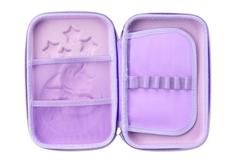 Duży Piórnik 3D Jednorożec Rozkładany Fioletowy 23x15x5 cm LEAN