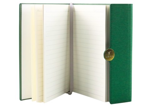 Notes Biurowy Na Magnes Notatnik A5 W Linie Z Obiciem Zielony LEAN