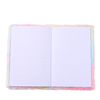 Pluszowy Futerkowy Notatnik Zeszyt W Linie Z Jednorożcem Kolorowy A5 LEAN