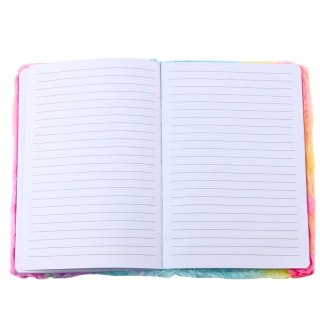 Pluszowy Notatnik W Linie Z Jednorożcem 3D Kolorowy LEAN