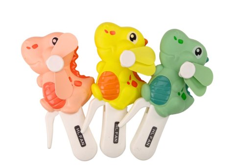 Wiatrak Ręczny Dinozaur Mini Wiatraczek Dla Dzieci 3 Kolory LEAN TOYS