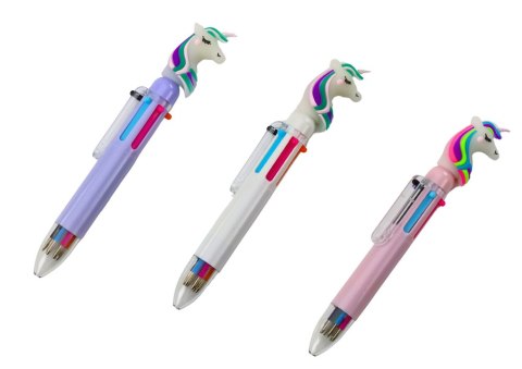 Wielokolorowy Długopis Jednorożec Automatyczny 6 Kolorów Mix LEAN TOYS