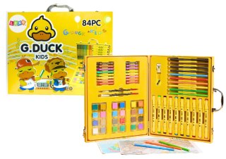 Zestaw Artystyczny W Walizce Kaczka Żółta 84 El LEAN