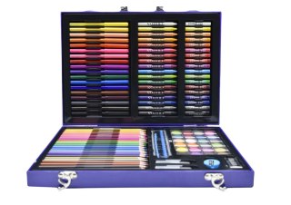 Zestaw Artystyczny W Walizce Z Kosmonautą Niebieska 128 EL LEAN