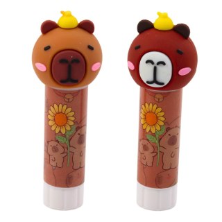 Klej W Sztyfcie Szkolny Biurowy Kapibara Brązowy LEAN