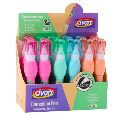 Korektor W Pisaku Biurowy Szkolny Końcówka 0.02mm 7ml Mix LEAN