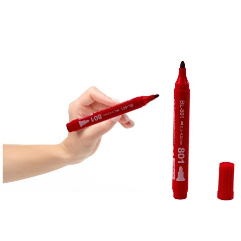 Marker Permanentny Wodoodporny Czerwony 2,5-4,5 mm LEAN