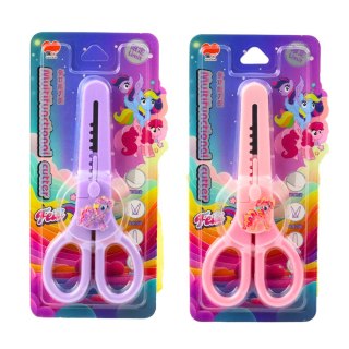 Nożyczki Dziecięce Z Osłonką Ozdobny Konik Mix 14cm LEAN