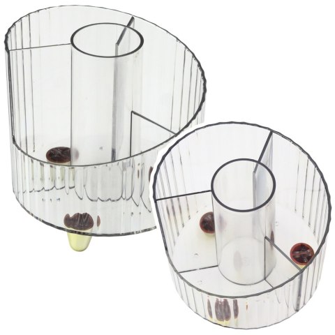 Organizer Na Przybory Szkolne Biurowe Transparentny Biały LEAN