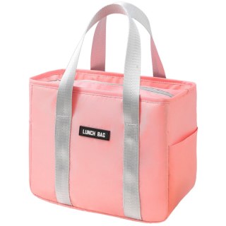 Torba Termiczna Izolacyjna Śniadaniowa Lunch Bag Różowa 24cm LEAN