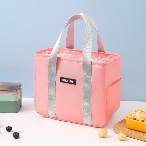 Torba Termiczna Izolacyjna Śniadaniowa Lunch Bag Różowa 24cm LEAN