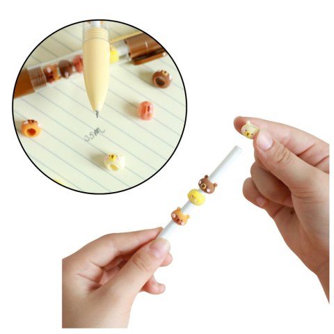 Długopis Z Figurkami Kapibara Brązowy Beżowy Czarny Wkład LEAN TOYS