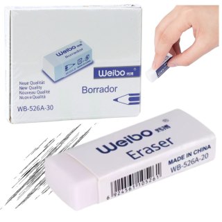 Gumka Do Mazania Biała Szkolna Biurowa WB-526A -30 4cm LEAN