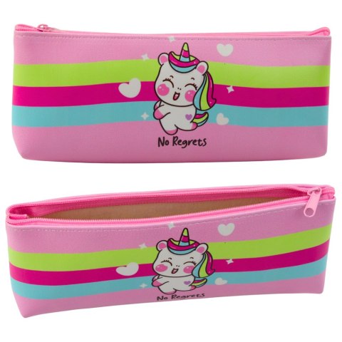 Piórnik Szkolny Dziewczęcy Jednorożec Pastelowy Różowy LEAN