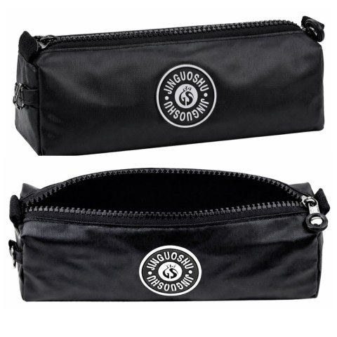 Piórnik Szkolny Organizer Jednokomorowy Czarny 21,5cm LEAN