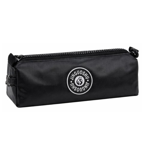 Piórnik Szkolny Organizer Jednokomorowy Czarny 21,5cm LEAN