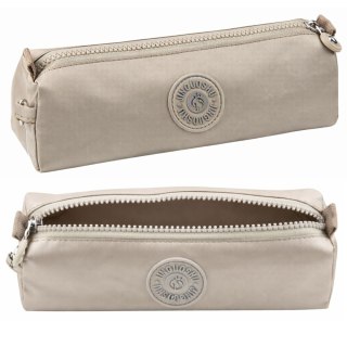 Piórnik Szkolny Organizer Jednokomorowy Srebrny 21,5cm LEAN