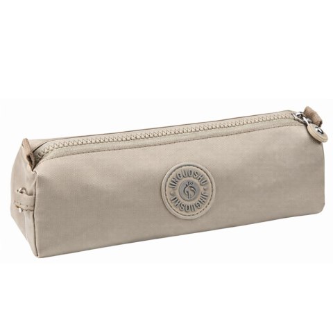 Piórnik Szkolny Organizer Jednokomorowy Srebrny 21,5cm LEAN