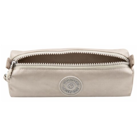 Piórnik Szkolny Organizer Jednokomorowy Srebrny 21,5cm LEAN