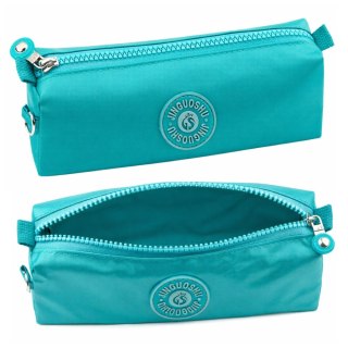 Piórnik Szkolny Organizer Jednokomorowy Zielony 21,5cm LEAN