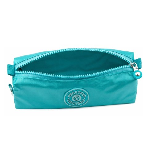 Piórnik Szkolny Organizer Jednokomorowy Zielony 21,5cm LEAN