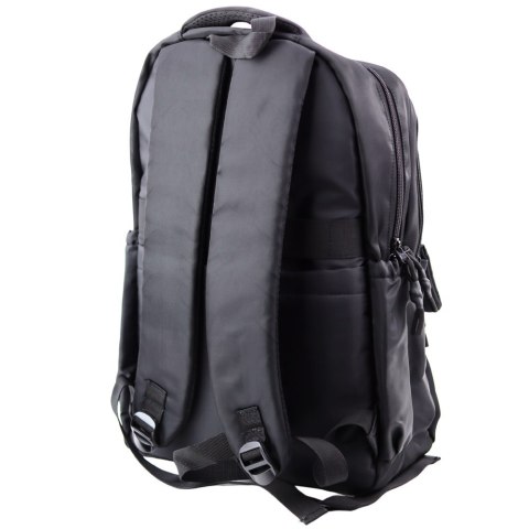 Plecak Miejski Szkolny 6 Kieszeni Back Up Czarny 23L 46cm LEAN