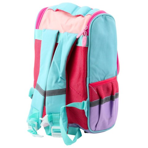 Plecak Szkolny Biały Kot Saszetka Z Ptaszkiem Zawieszka 21L LEAN