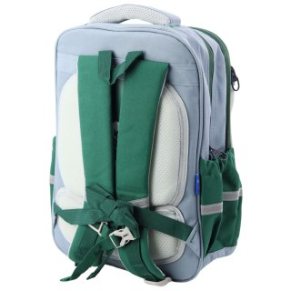 Plecak Szkolny Naszywki Dinozaur Z Piórnikiem Szary 16L LEAN