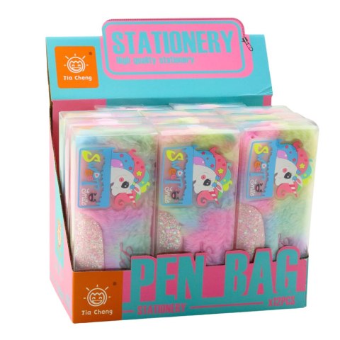 Pluszowy Piórnik Z Jednorożcem Błyszczące Elementy Jednorożec Kolorowy LEAN