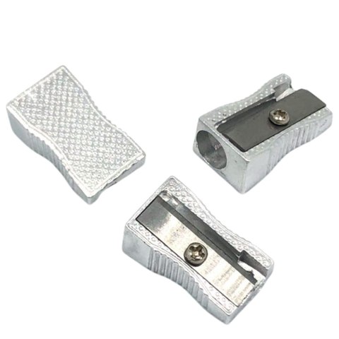 Temperówka Strugaczka Metalowa Pojedyńcza Do Cienkich Kredek i Ołówków LEAN