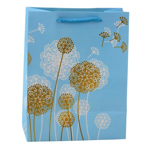 Torba Prezentowa Dmuchawce Złote Elementy 23 x 18 x 10,5 cm LEAN