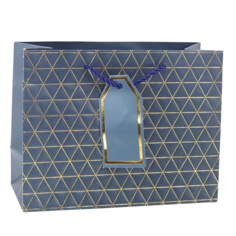 Torba Prezentowa Geometryczna Złote Linie 23 x 18 x 10 cm LEAN